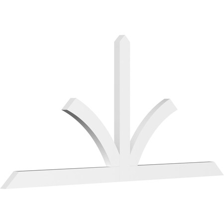 Ekena Millwork Richland Architectural Grade PVC Gable Bracket, 84"W x 38 1/2"H x 2"D x 4"F, 11/12 Pitch GBP084X39X0204RIC00